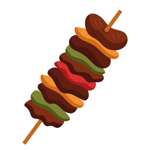 Free vector indian skewer food