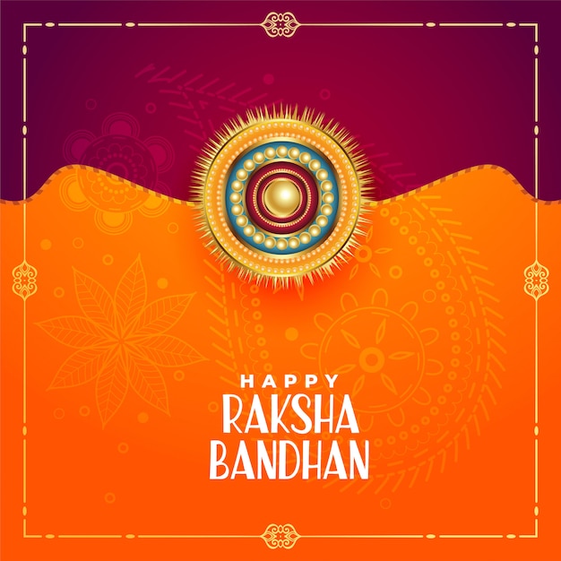 Free vector indian  style raksha bandhan festival greeting