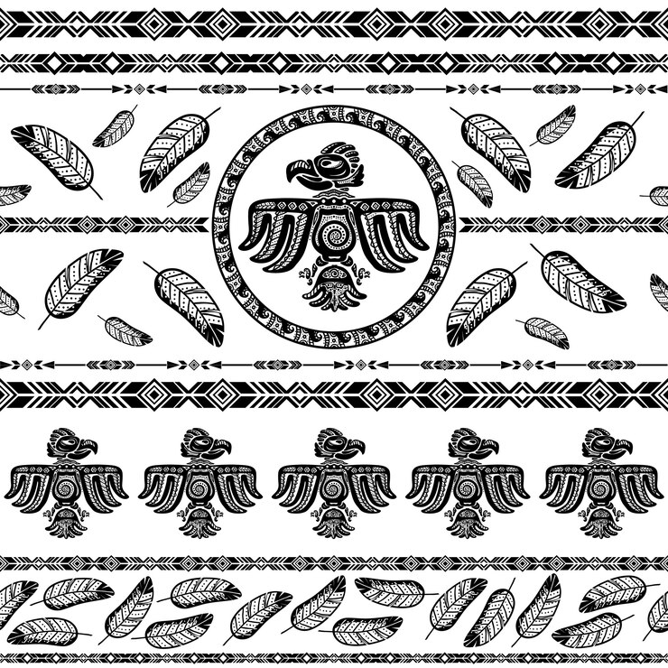 Free Vector indian tribal pattern background
