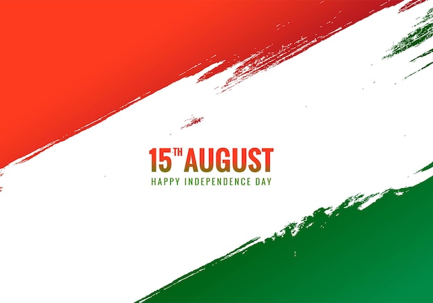 Free vector indian tricolor independence day 15th august background