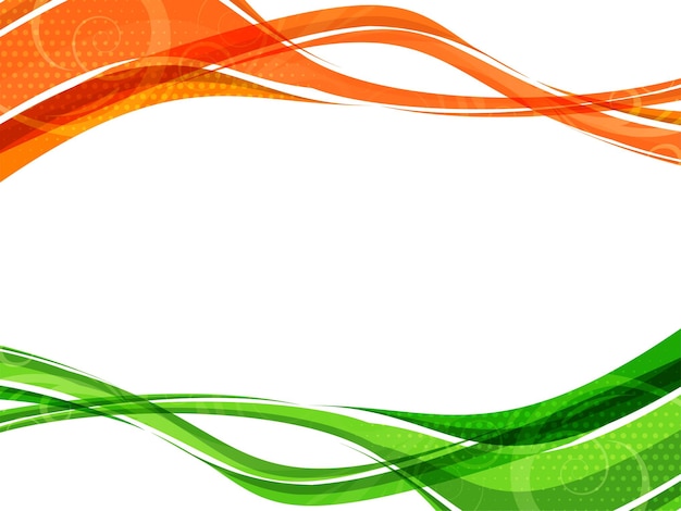 Indian tricolor theme wave style Republic day background vector