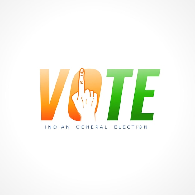 Free vector indian voting day background for political volunteer