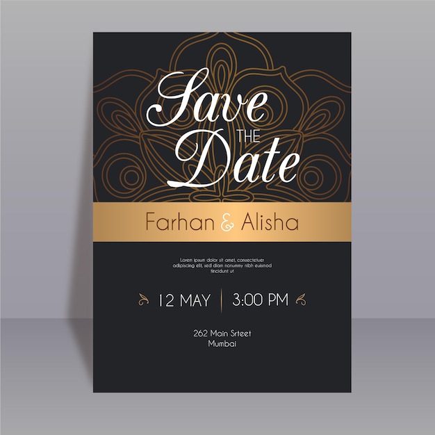 Indian wedding invitation template