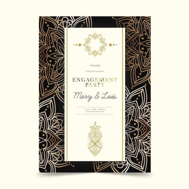 Indian wedding invitation template