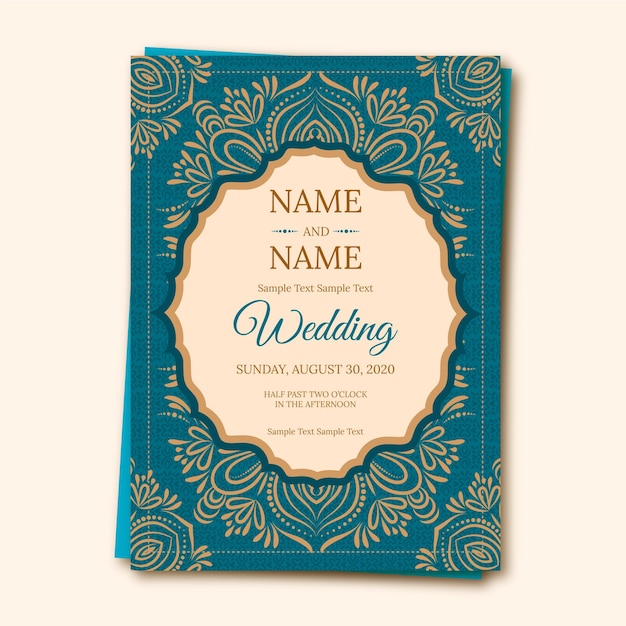 Indian wedding invitation template