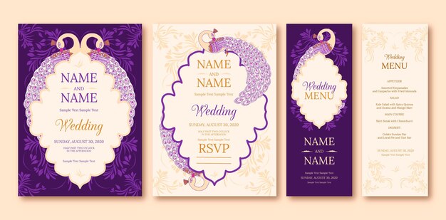 Indian wedding stationery set