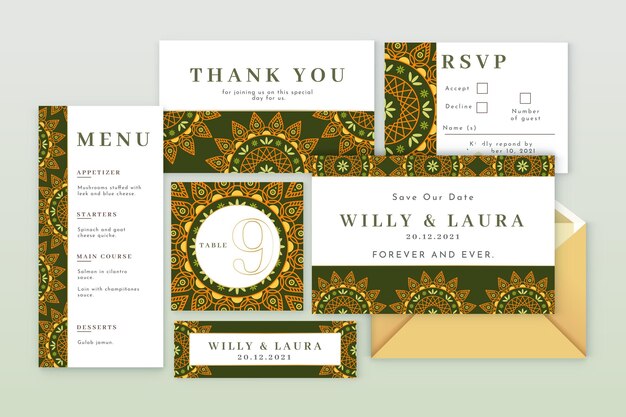 Indian wedding stationery