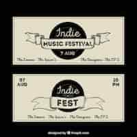 Free vector indie music festival flyer