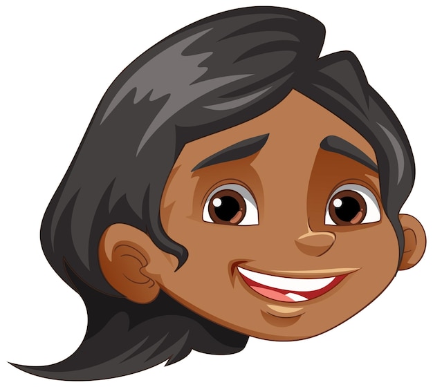 Free vector indigenous people head cartoon