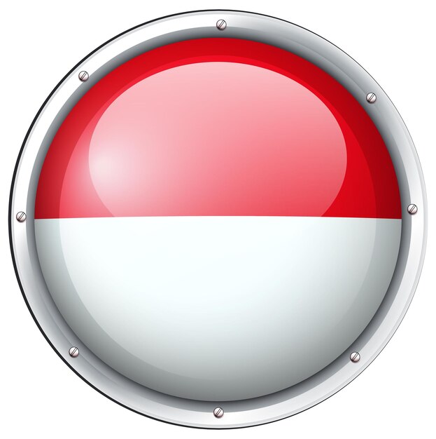 Indonesia flag on round badge
