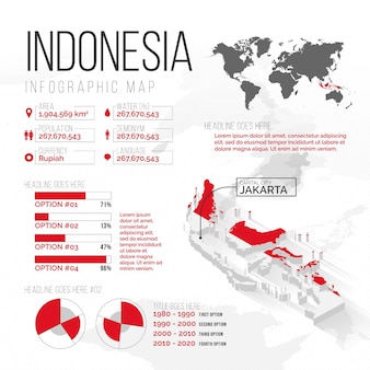 Инфографика карты индонезии