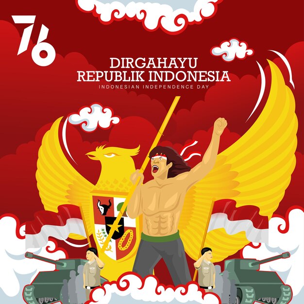 Indonesia's 76th independence day celebration Background