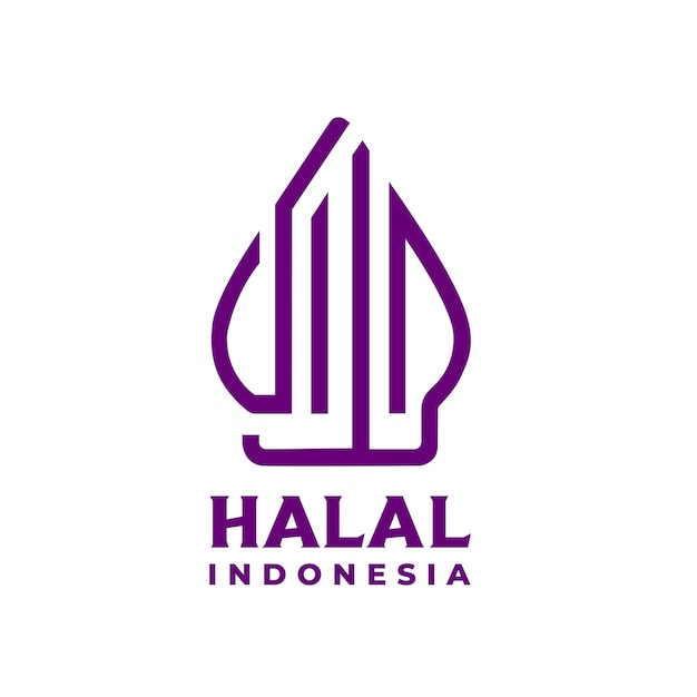 Free Vector | Indonesian halal logo new branding 2022