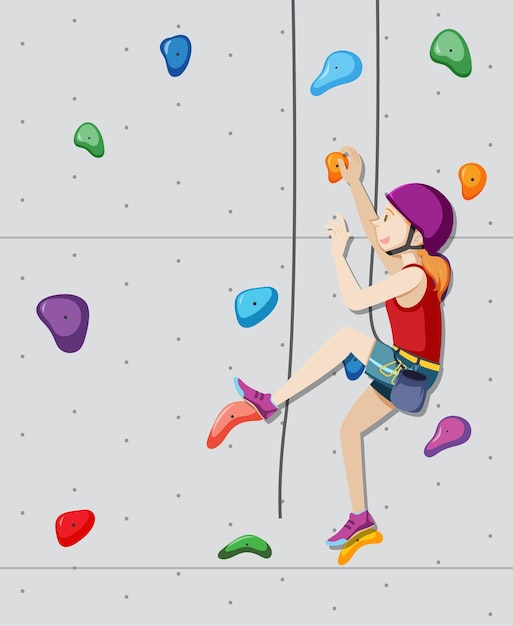 Free vector indoor rock climbing gym