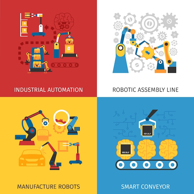 Free vector industrial assembly line vector images