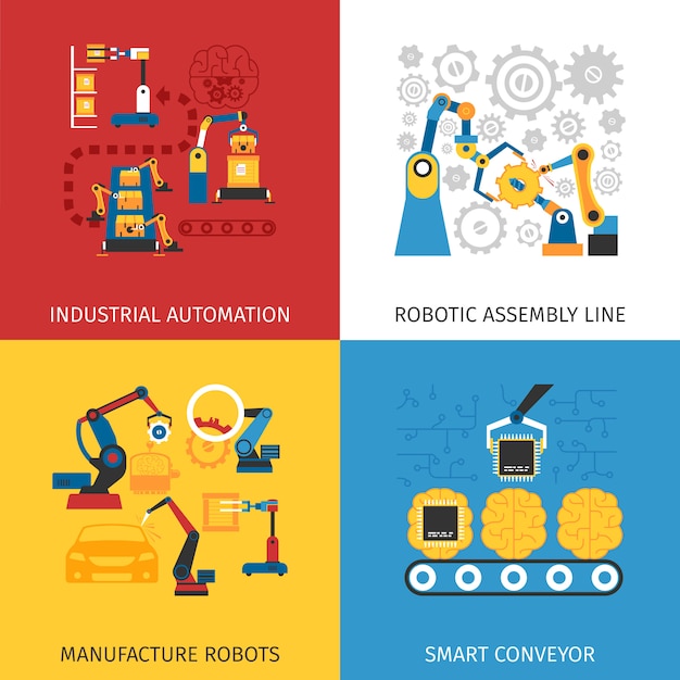 Industrial Assembly Line vector images