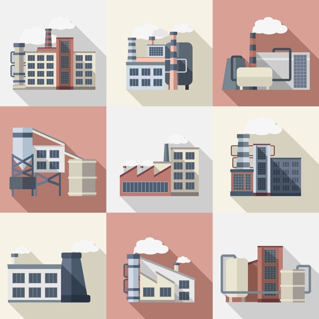 industrial buildings set