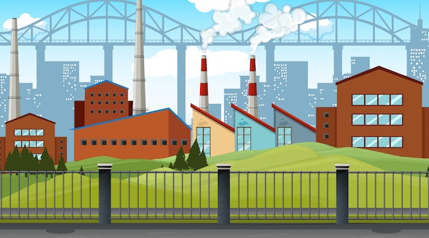 Industrial estate illustration