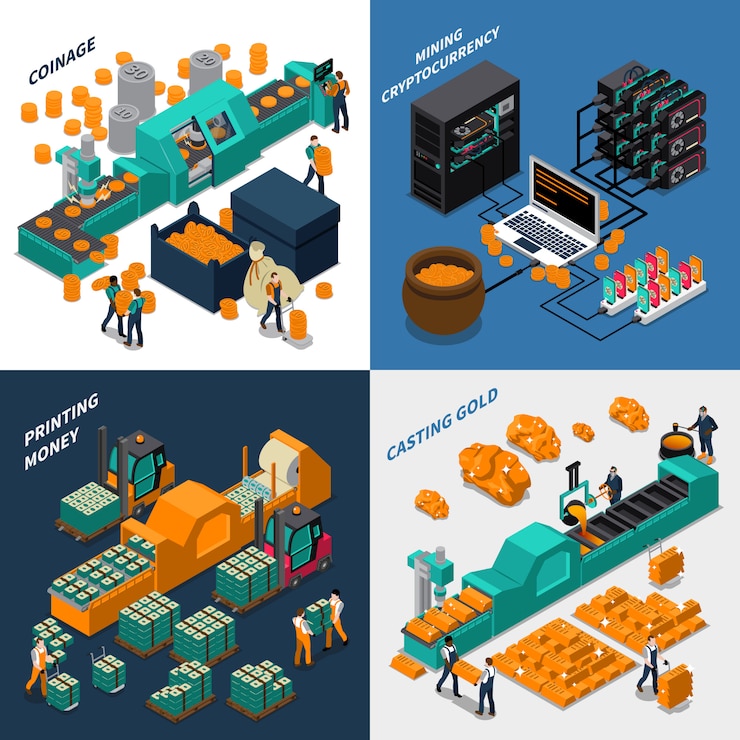 Free Vector industrial isometric concept