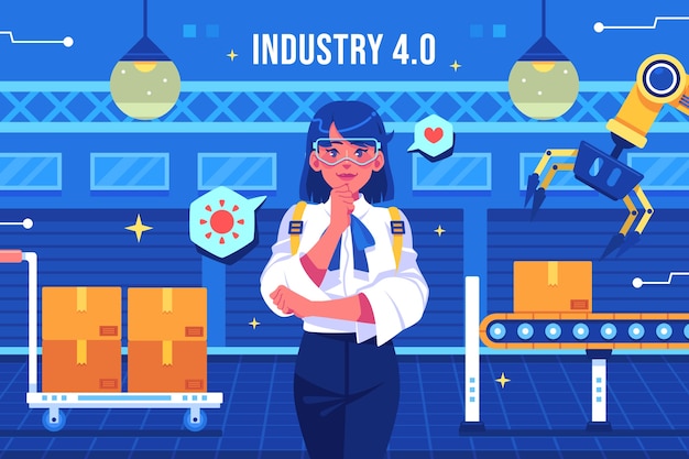 Дизайн фона Industry 4.0