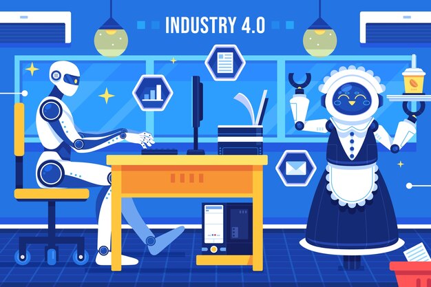 Дизайн фона Industry 4.0