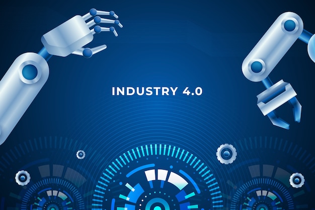 Vettore gratuito progettazione di sfondo industry 4.0