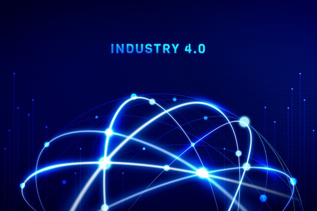 Vettore gratuito progettazione di sfondo industry 4.0