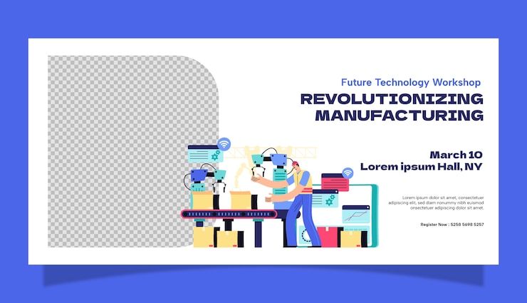 무료 Vector 산업 4.0 배너 디자인