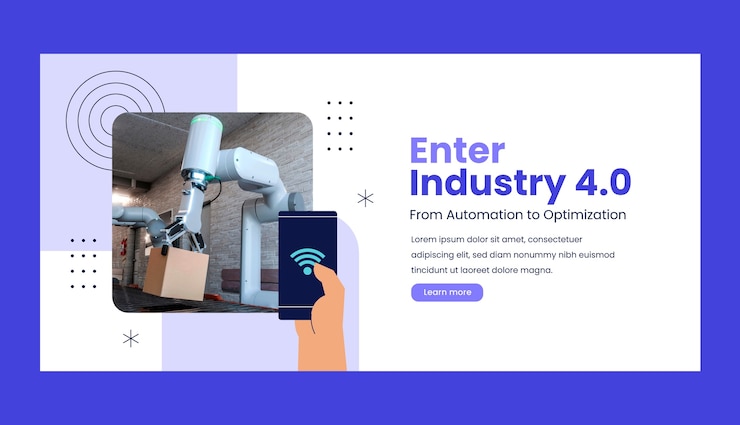 Free Vector industry 4.0 banner design