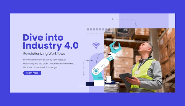 Free vector industry 4.0 banner design