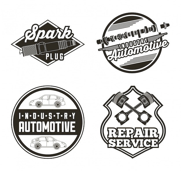 Industry automotive auto service labels