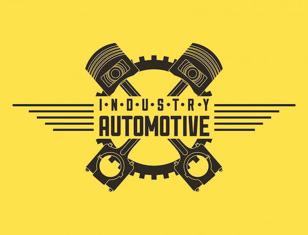 Логотип индустрии автомобильного автосервиса