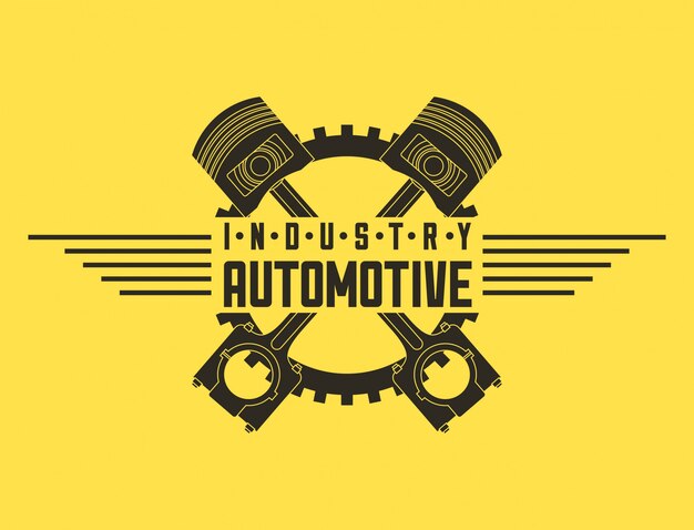 Логотип индустрии автомобильного автосервиса