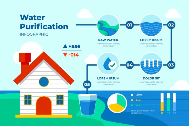 Инфографика по очистке воды в промышленности