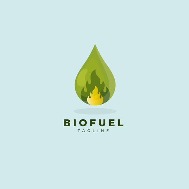 Industry hand drawn biofuel logo template