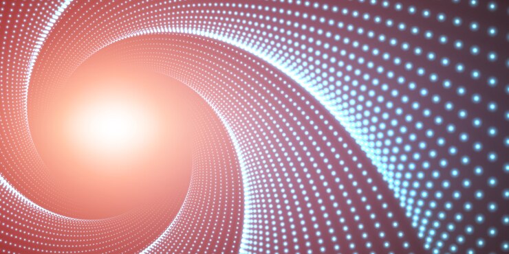 Free Vector infinite round twisted tunnel with light