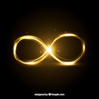 Infinite symbol with shiny effect