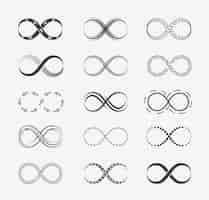 Free vector infinity line set.