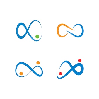 Infinity logo icon design template vector