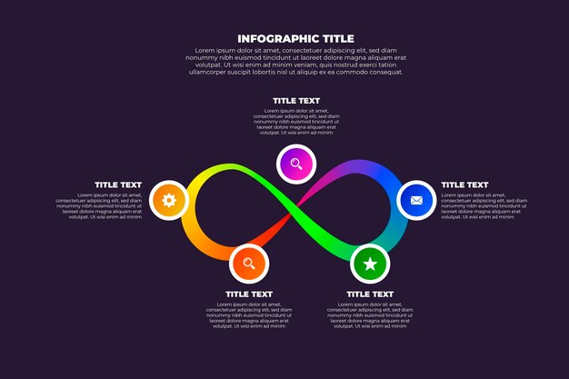 Бесконечный цикл инфографики концепция