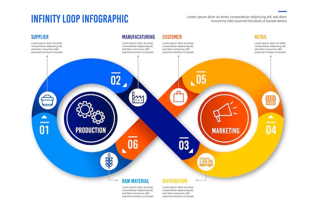 Free vector infinity loop infographic concept