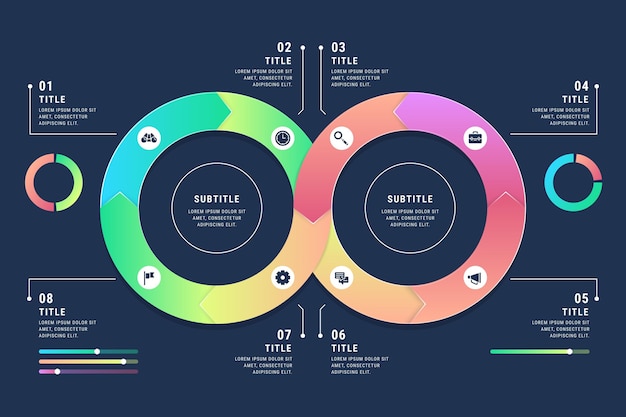 Бесконечный цикл инфографики концепция