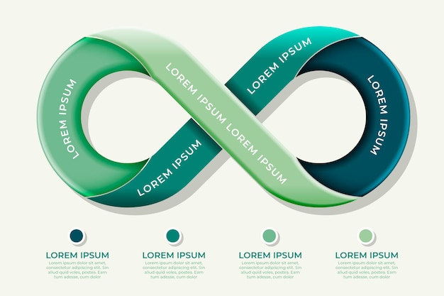 Infinity loop infographic concept