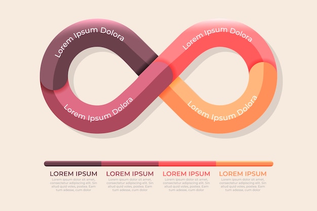 Infinity loop infographic concept