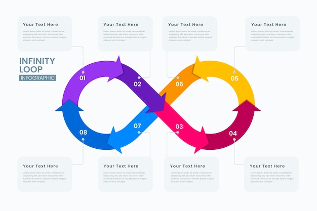 Free vector infinity loop infographic