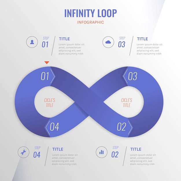 Free vector infinity loop infographic