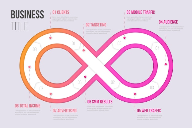 Free vector infinity loop infographic