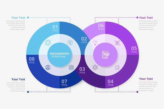 Free vector infinity loop infographic