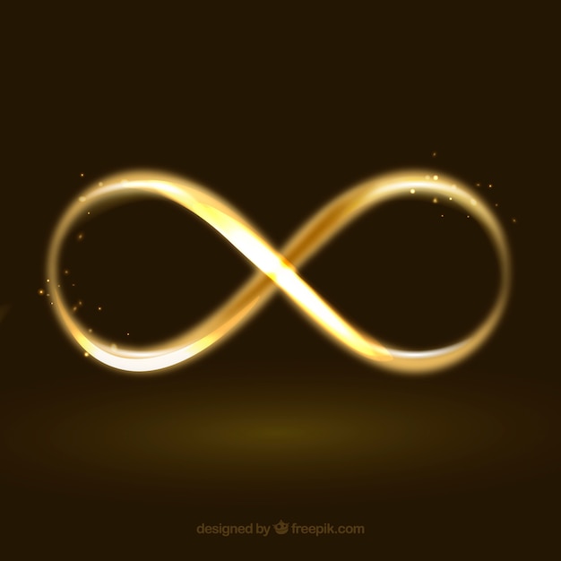 Infinity symbol with glowing effect