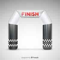 Free vector inflatable finish line arch with realistic design